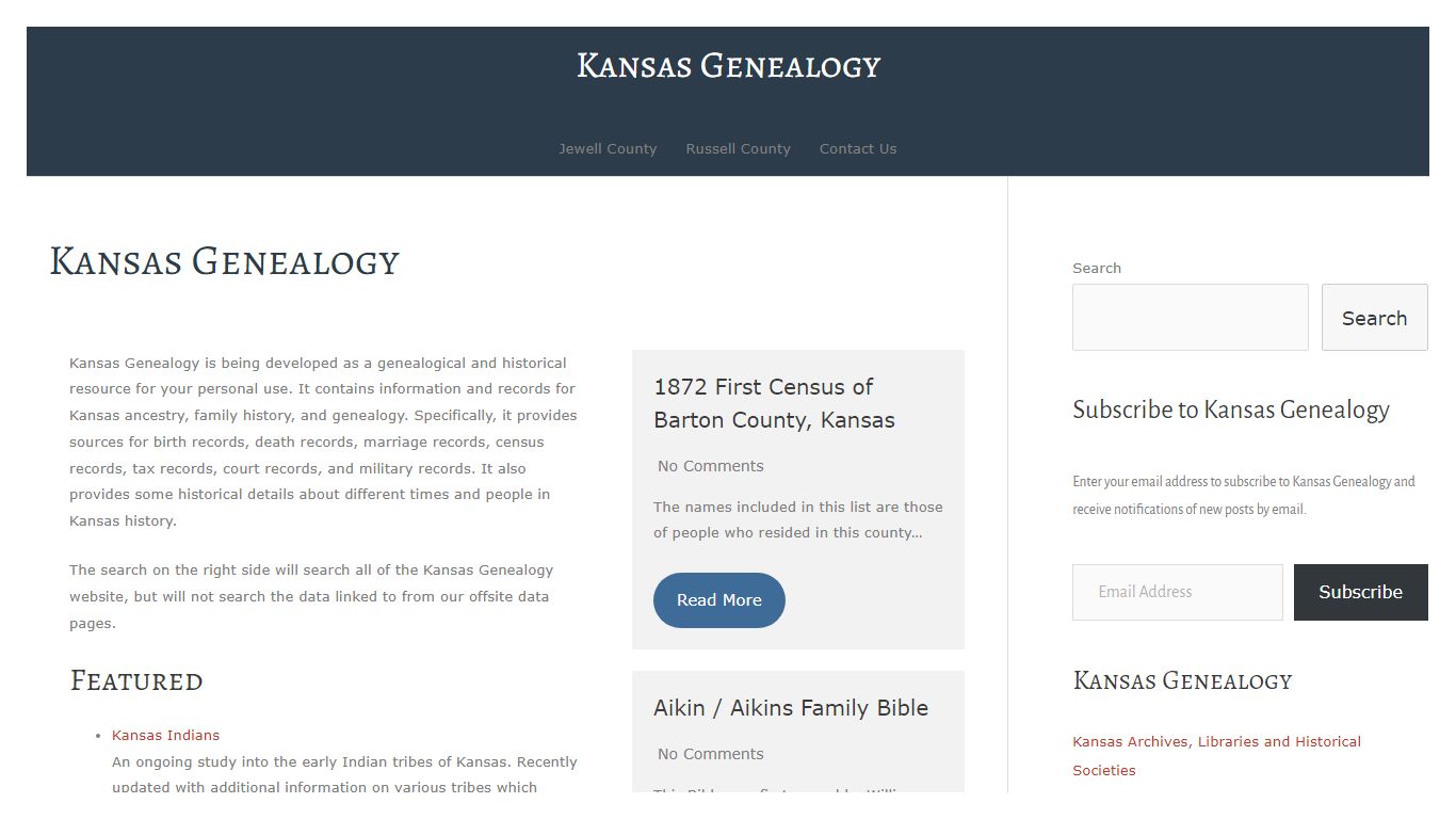 Kansas Genealogy – Kansas Genealogy