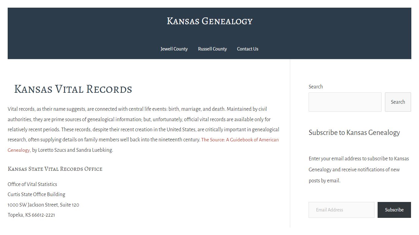 Kansas Vital Records – Kansas Genealogy